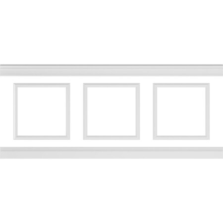 Ekena Millwork Wainscot Paneling Kit, Urethane, 94-1/2 in L, Factory Primed WPKUSQ061P040